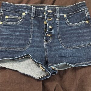 American Eagle Outfitters Dark Blue Denim Shorts
